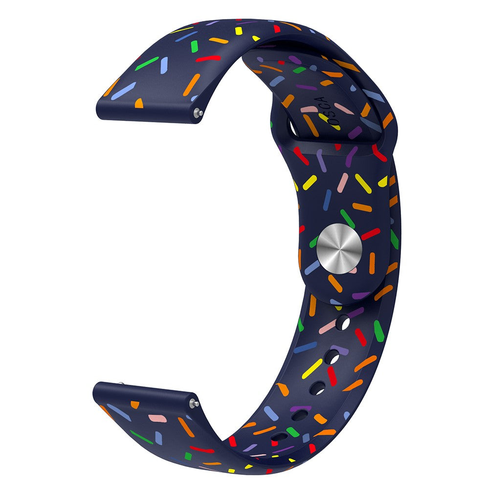 Helt Vildt Flot Silikone Universal Rem passer til Smartwatch - Blå#serie_3