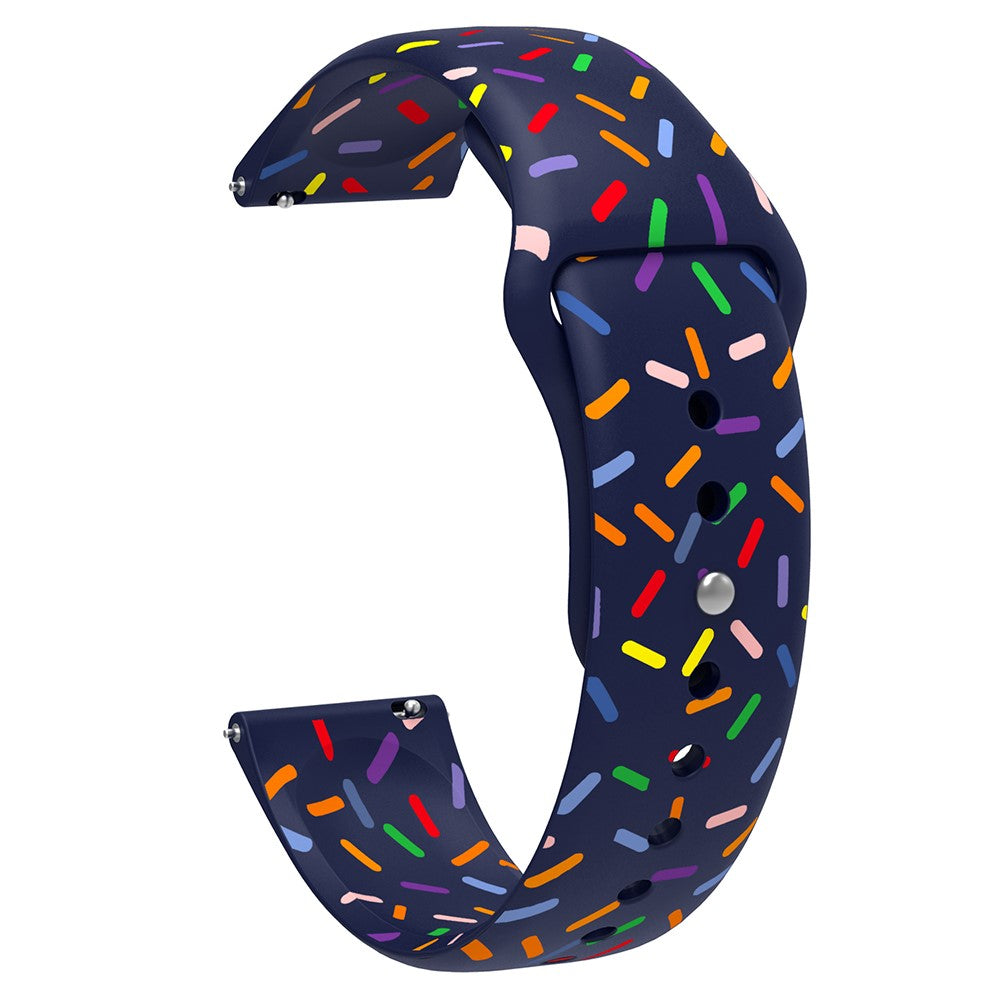 22mm Universal color dot silicone strap - Blue#serie_3