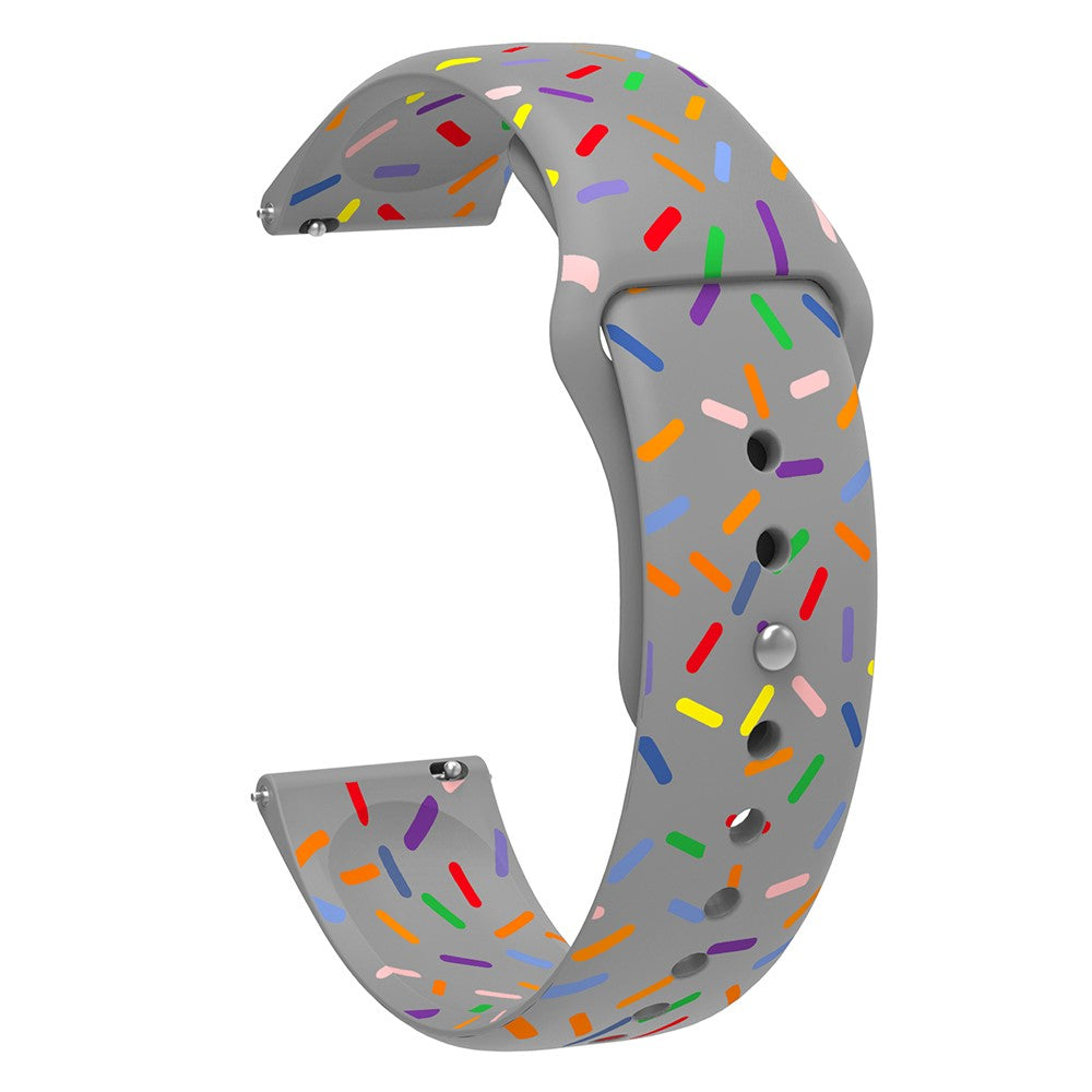 22mm Universal color dot silicone strap - Grey#serie_4