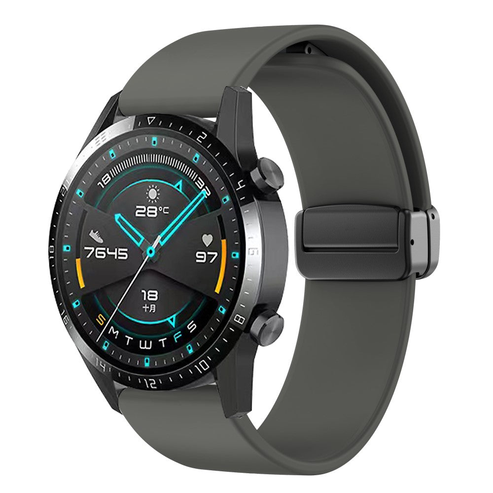 Mega Sejt Silikone Universal Rem passer til Smartwatch - Sølv#serie_10