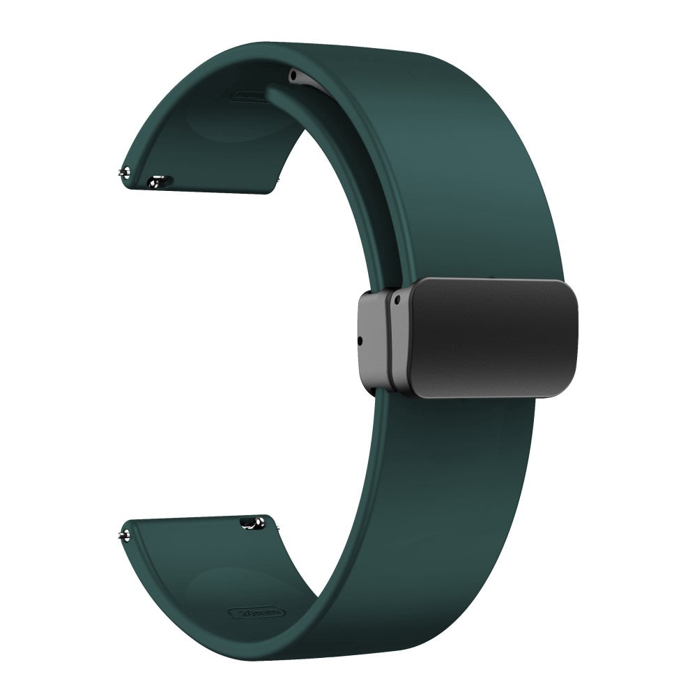 22mm Universal simple silicone strap with black buckle - Official Green#serie_5