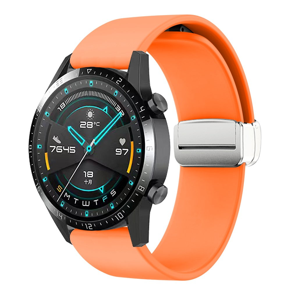 Elegant Ægte Læder Universal Rem passer til Smartwatch - Orange#serie_3