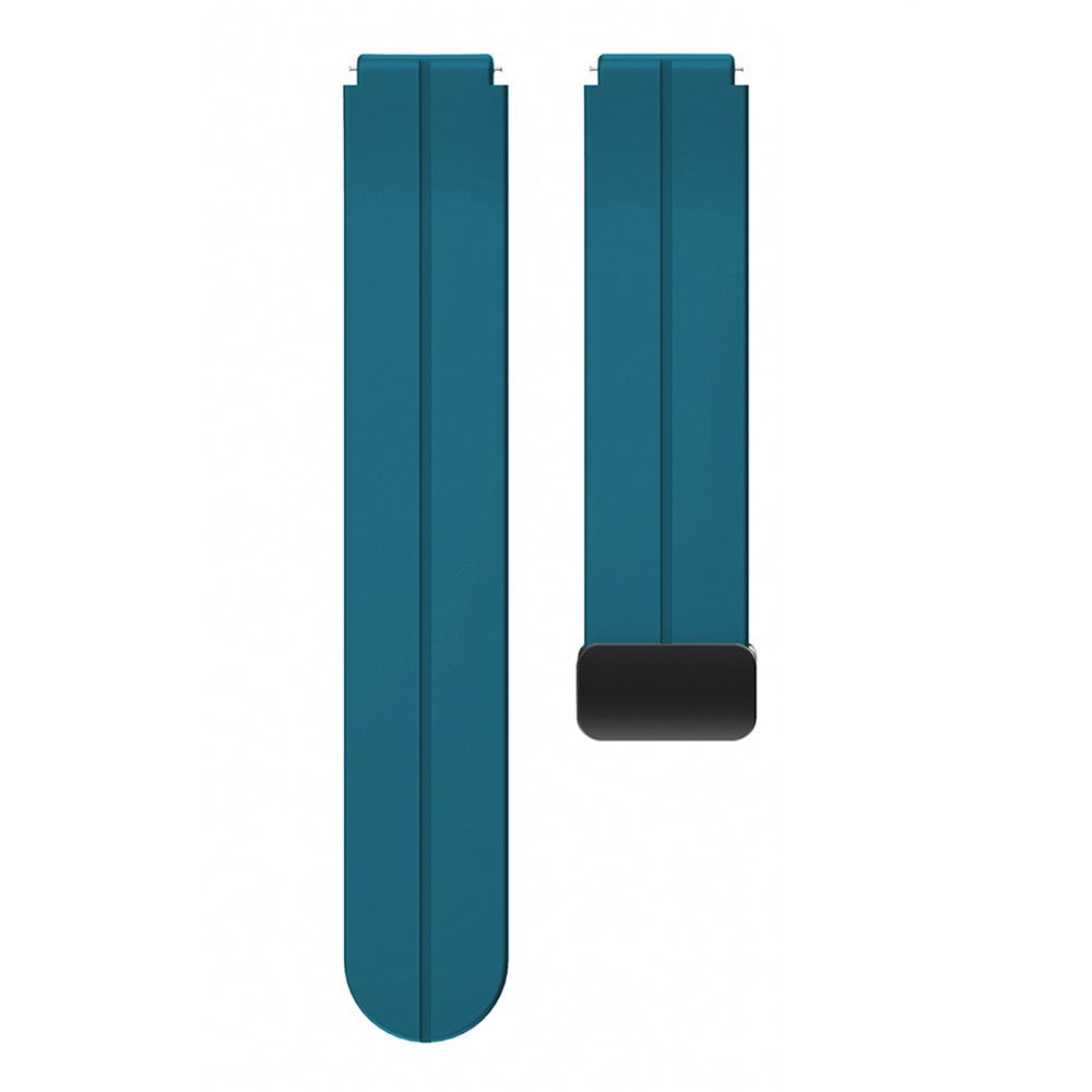 18mm Universal silicone strap with black buckle - Cyan#serie_13