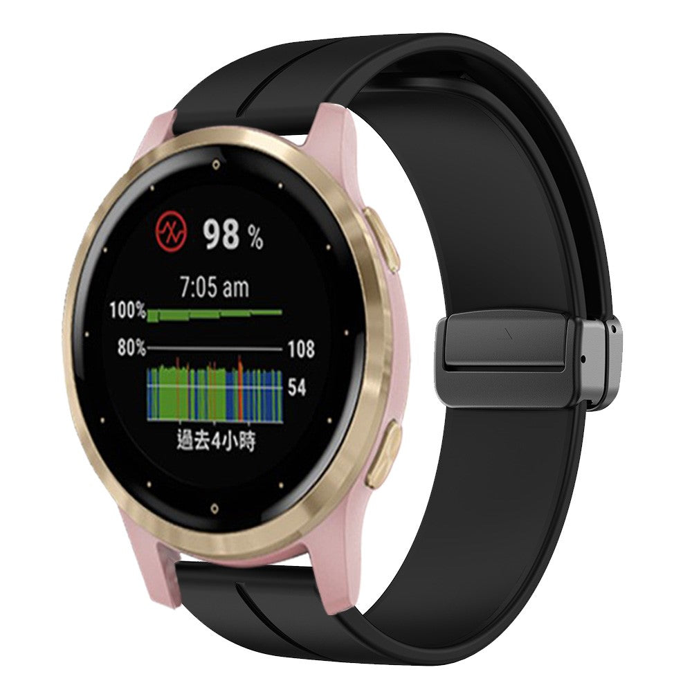 Rigtigt Godt Silikone Universal Rem passer til Smartwatch - Sort#serie_4