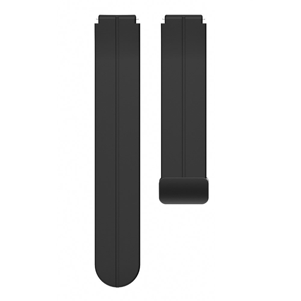 18mm Universal silicone strap with black buckle - Black#serie_4
