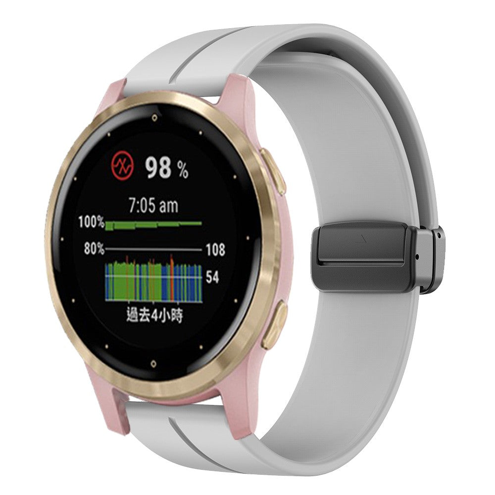 Rigtigt Godt Silikone Universal Rem passer til Smartwatch - Sølv#serie_6