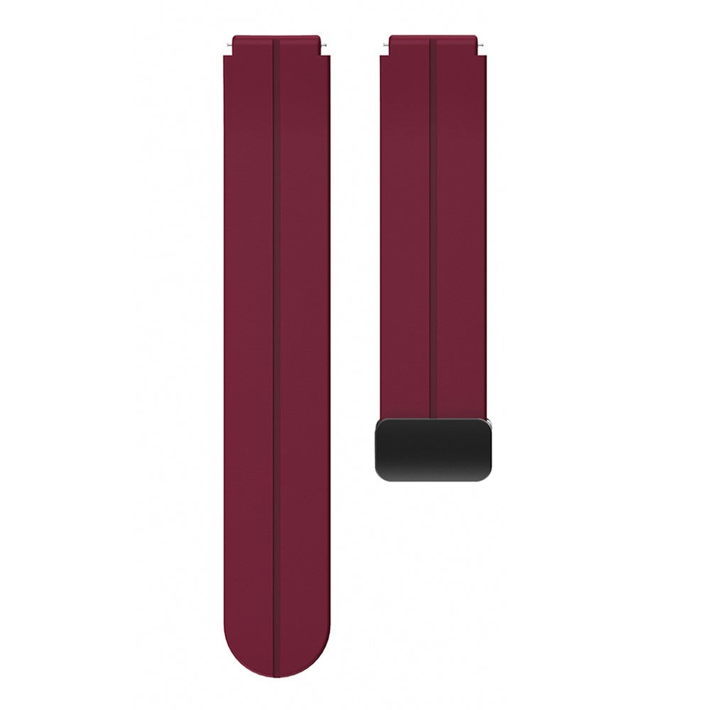 18mm Universal silicone strap with black buckle - Wine Red#serie_7