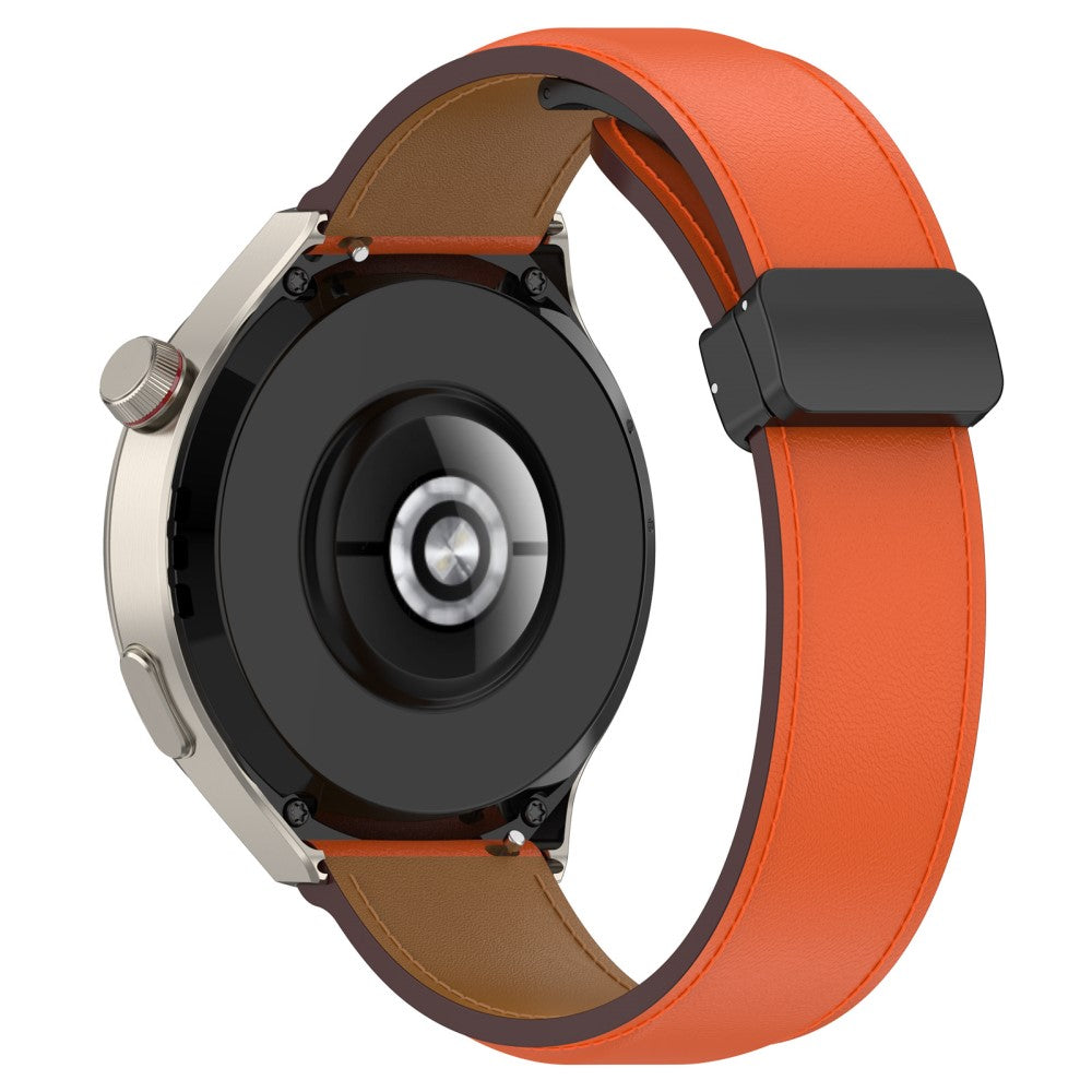 Super Fed Ægte Læder Universal Rem passer til Smartwatch - Orange#serie_2
