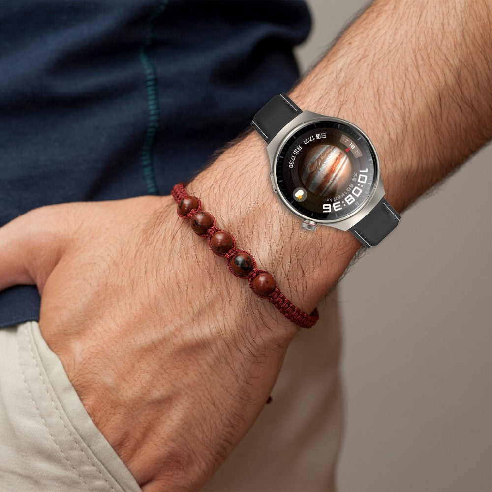 Super Fed Ægte Læder Universal Rem passer til Smartwatch - Blå#serie_6