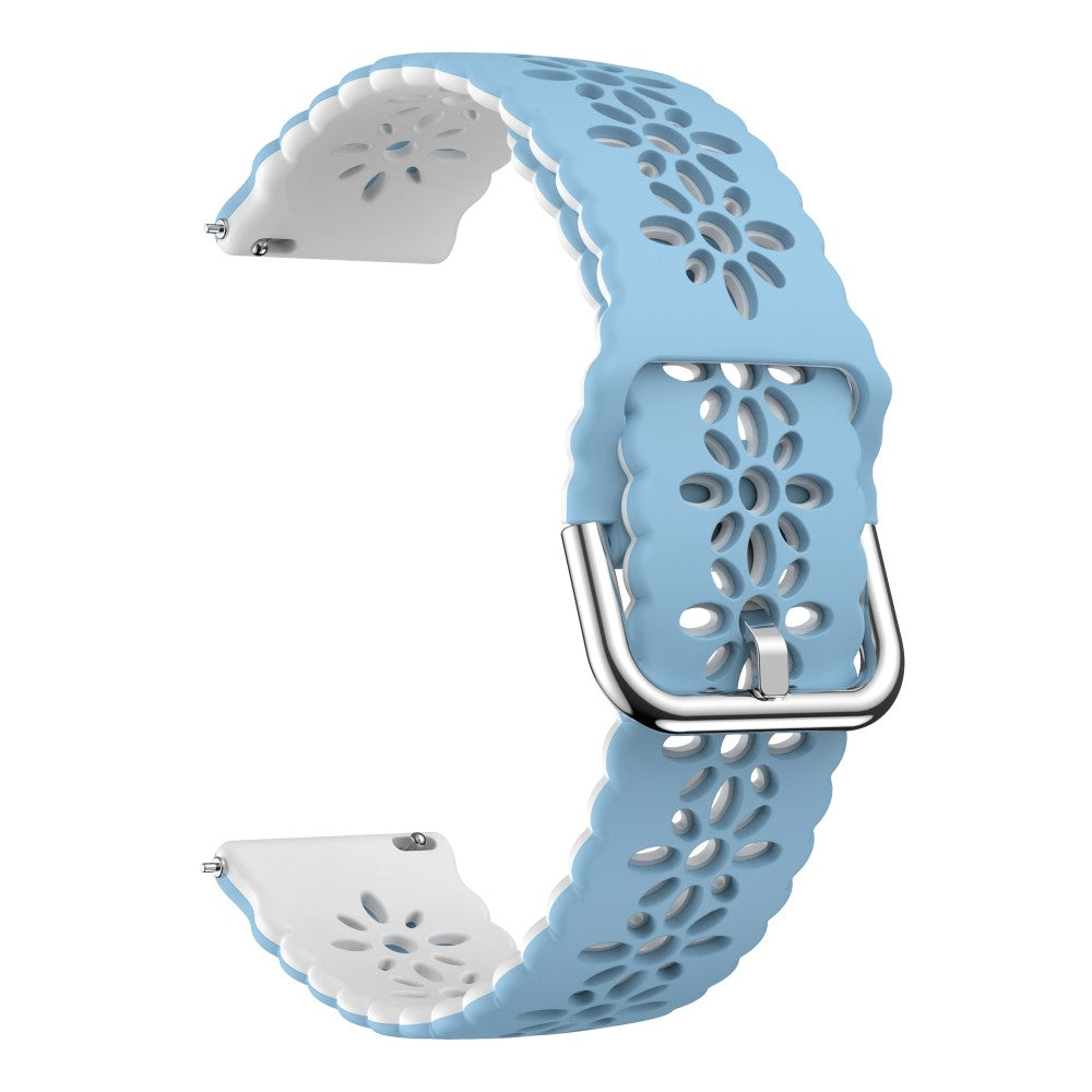 20mm Universal dual color flower hollow strap - Baby Blue / White#serie_10