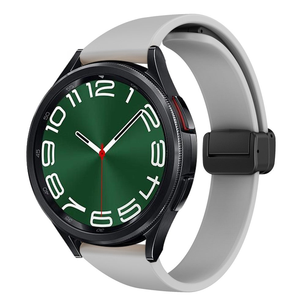 Slidstærk Metal Og Silikone Universal Rem passer til Smartwatch - Sølv#serie_8