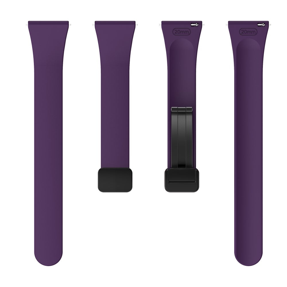 Slidstærk Metal Og Silikone Universal Rem passer til Smartwatch - Lilla#serie_9