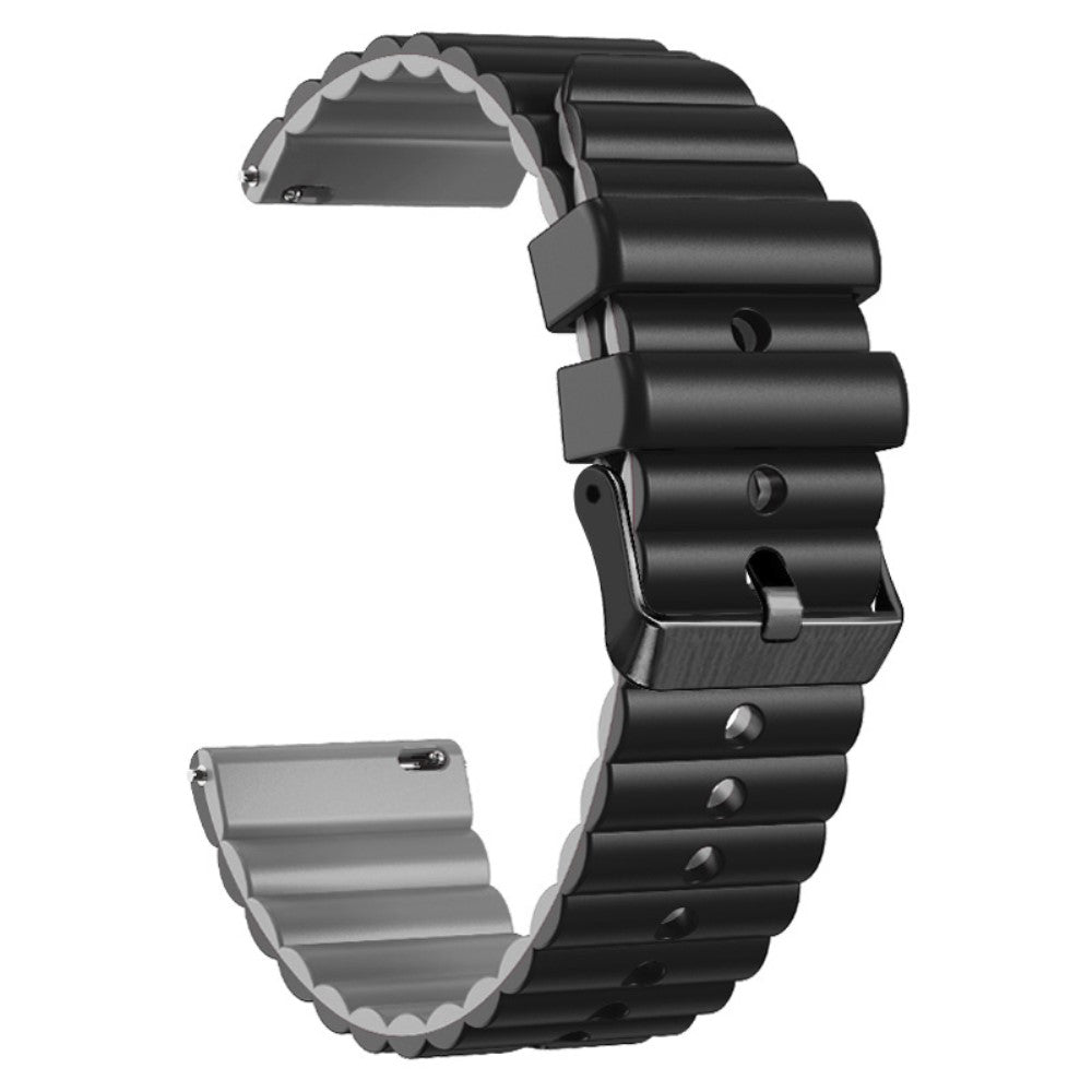 Super Fantastisk Metal Og Silikone Universal Rem passer til Smartwatch - Sort#serie_1