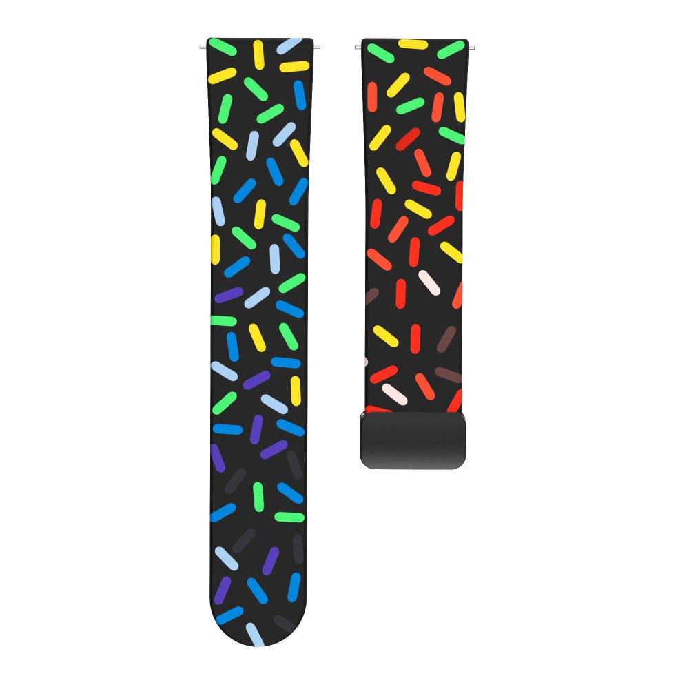 Helt Vildt Rart Metal Og Silikone Universal Rem passer til Smartwatch - Sort#serie_1