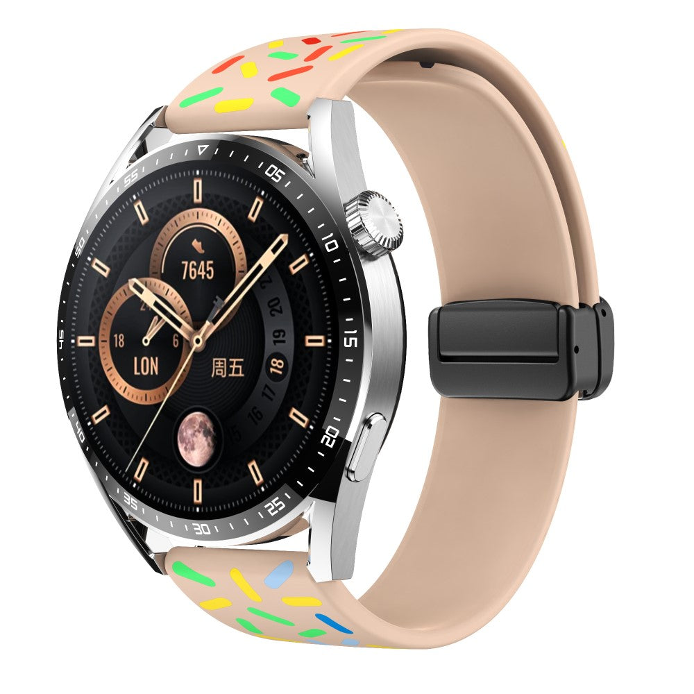 Helt Vildt Rart Metal Og Silikone Universal Rem passer til Smartwatch - Pink#serie_4