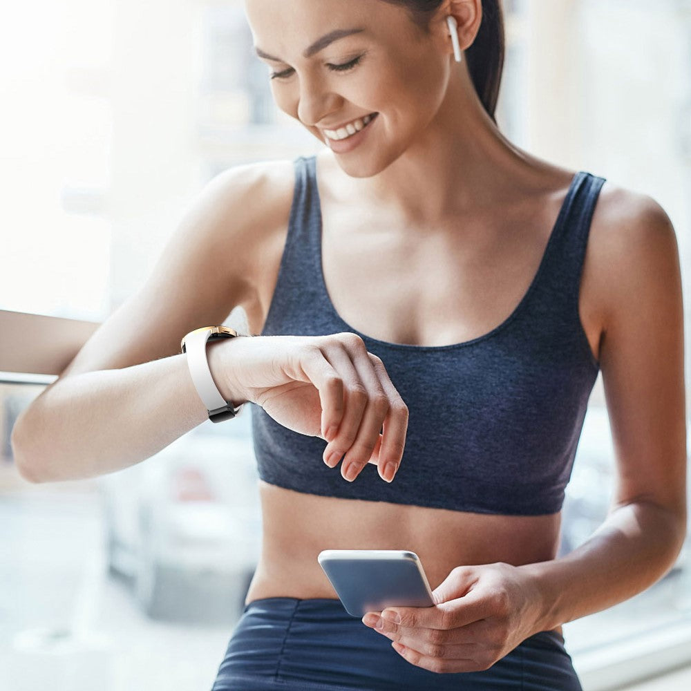 20mm Universal silicone strap with black buckle - White#serie_2