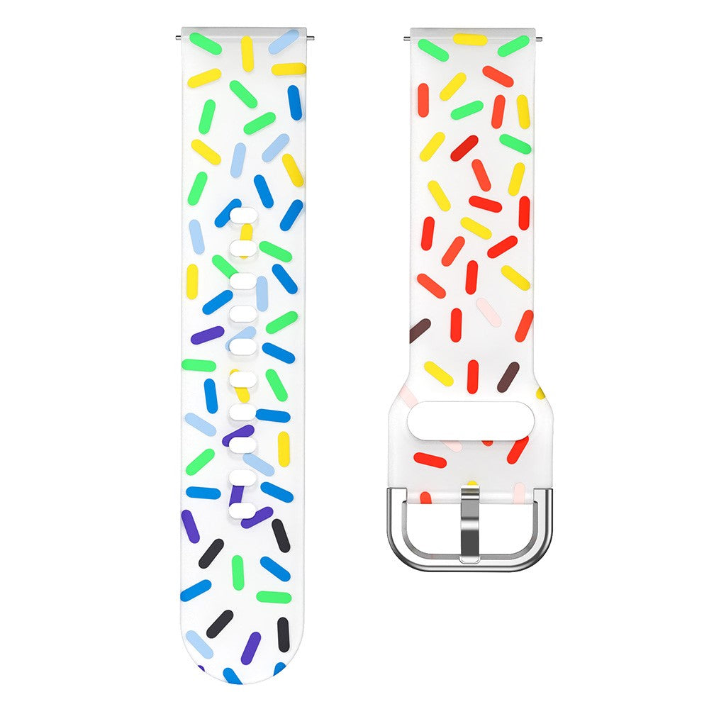 Vildt Hårdfør Metal Og Silikone Universal Rem passer til Smartwatch - Flerfarvet#serie_8