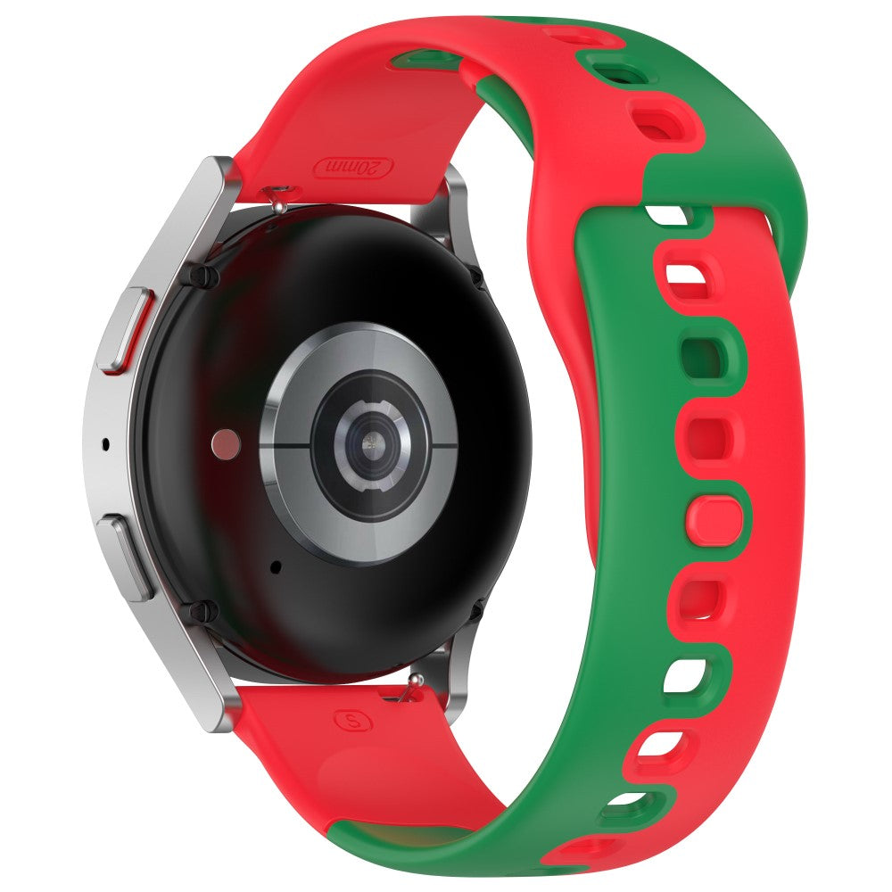 22mm Universal dual color silicone strap - Red / Green#serie_7