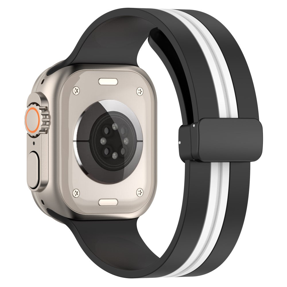 Super Slidstรฆrk Silikone Universal Rem passer til Apple Smartwatch - Sort#serie_1
