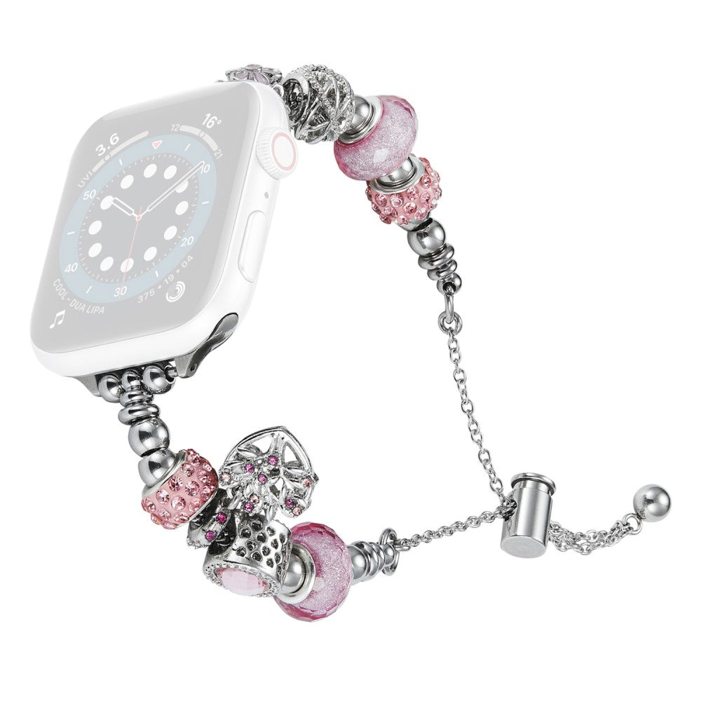 Mega Godt Metal Og Rhinsten Universal Rem passer til Apple Smartwatch - Sรธlv#serie_1