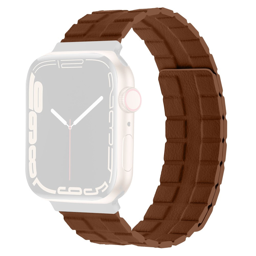 Mega Elegant รgte Lรฆder Universal Rem passer til Apple Smartwatch - Brun#serie_1