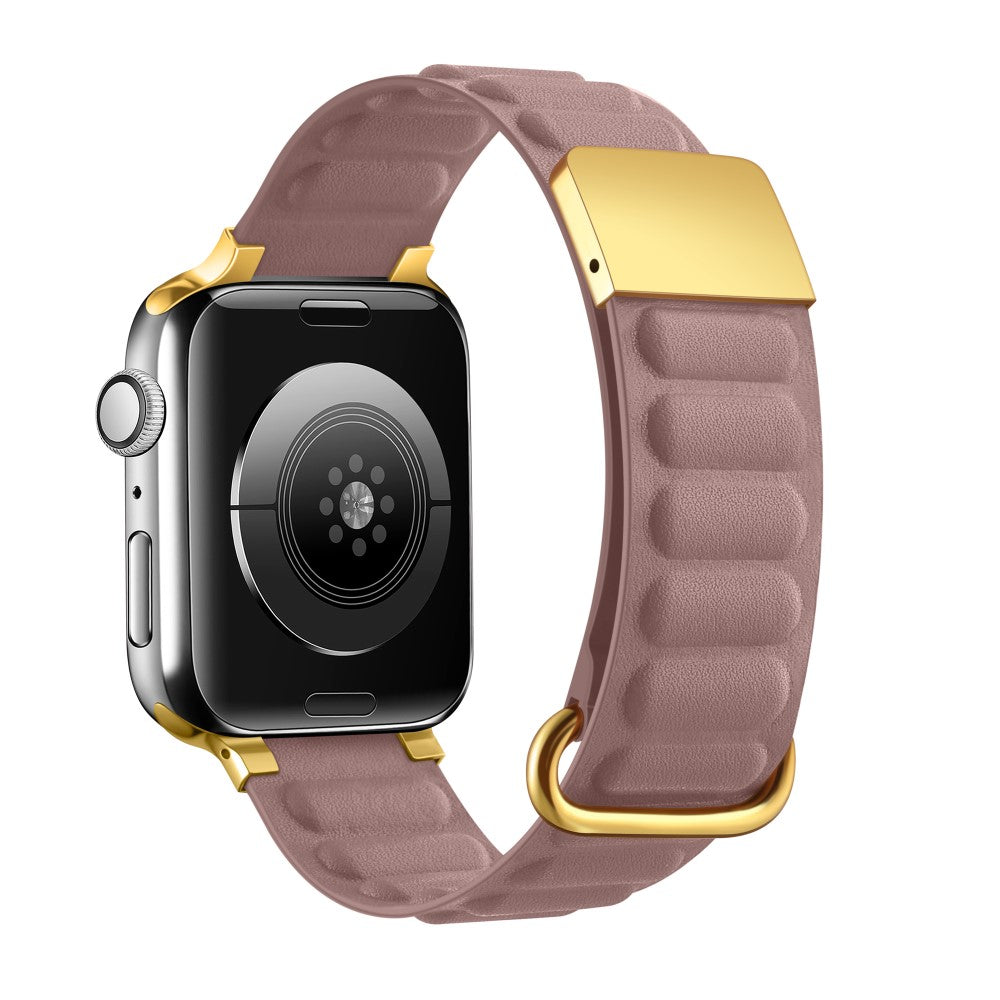 Super Fantastisk รgte Lรฆder Universal Rem passer til Apple Smartwatch - Pink#serie_1