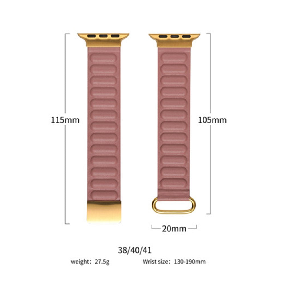 Super Fantastisk Ægte Læder Universal Rem passer til Apple Smartwatch - Sort#serie_3