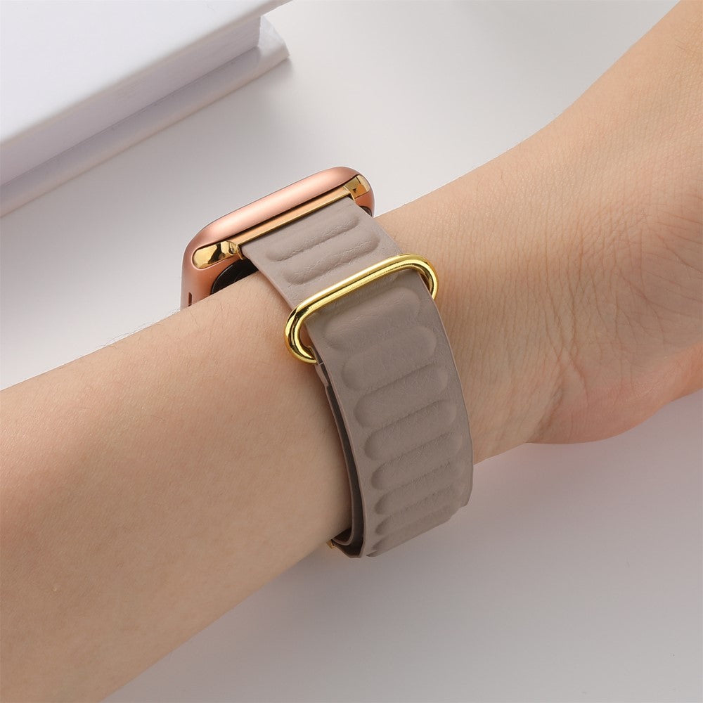 Super Fantastisk Ægte Læder Universal Rem passer til Apple Smartwatch - Brun#serie_8