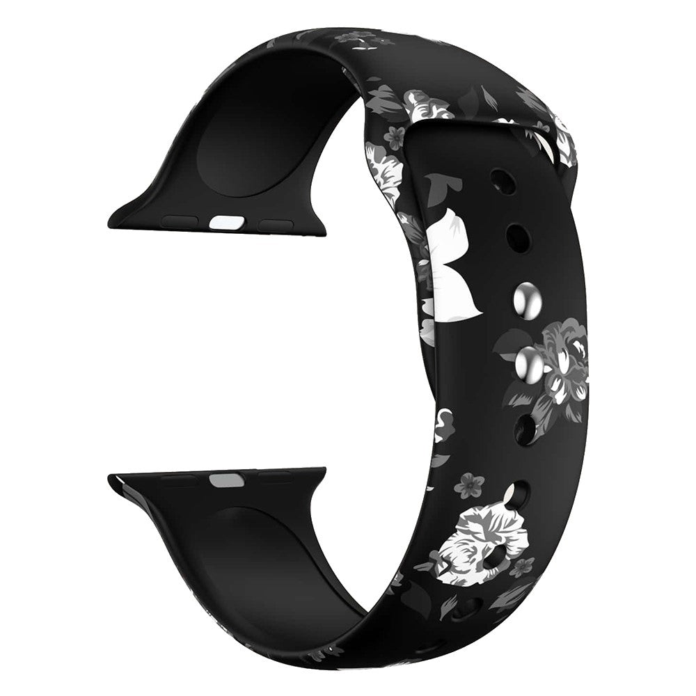 Rigtigt Holdbart Silikone Universal Rem passer til Apple Smartwatch - Stรธrrelse: M - Blรฅ#serie_1