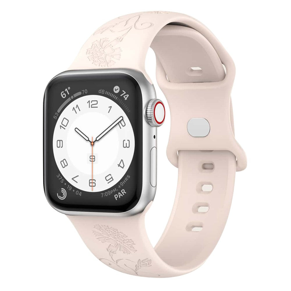 Rigtigt Fint Silikone Universal Rem passer til Apple Smartwatch - Pink#serie_2