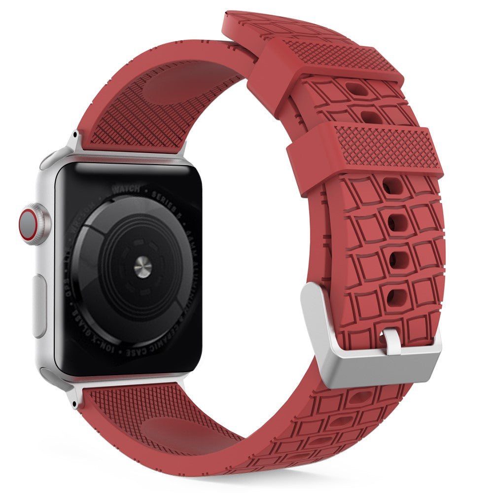 Meget Nydelig Silikone Universal Rem passer til Apple Smartwatch - Rรธd#serie_1