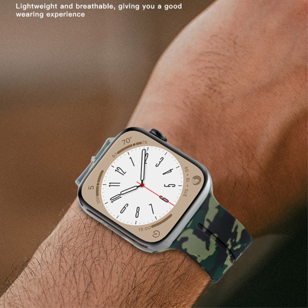 Super Elegant Silikone Universal Rem passer til Apple Smartwatch - Gul#serie_6