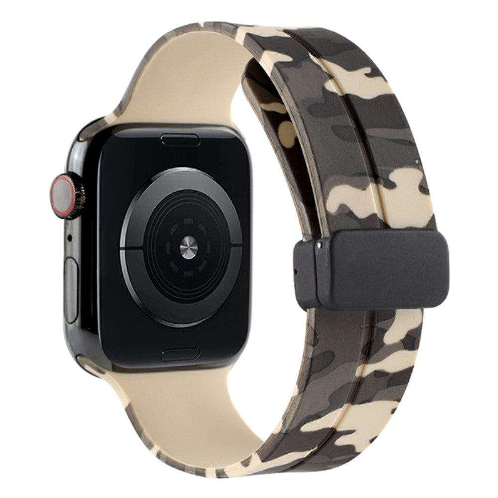 Super Elegant Silikone Universal Rem passer til Apple Smartwatch - Brun#serie_8