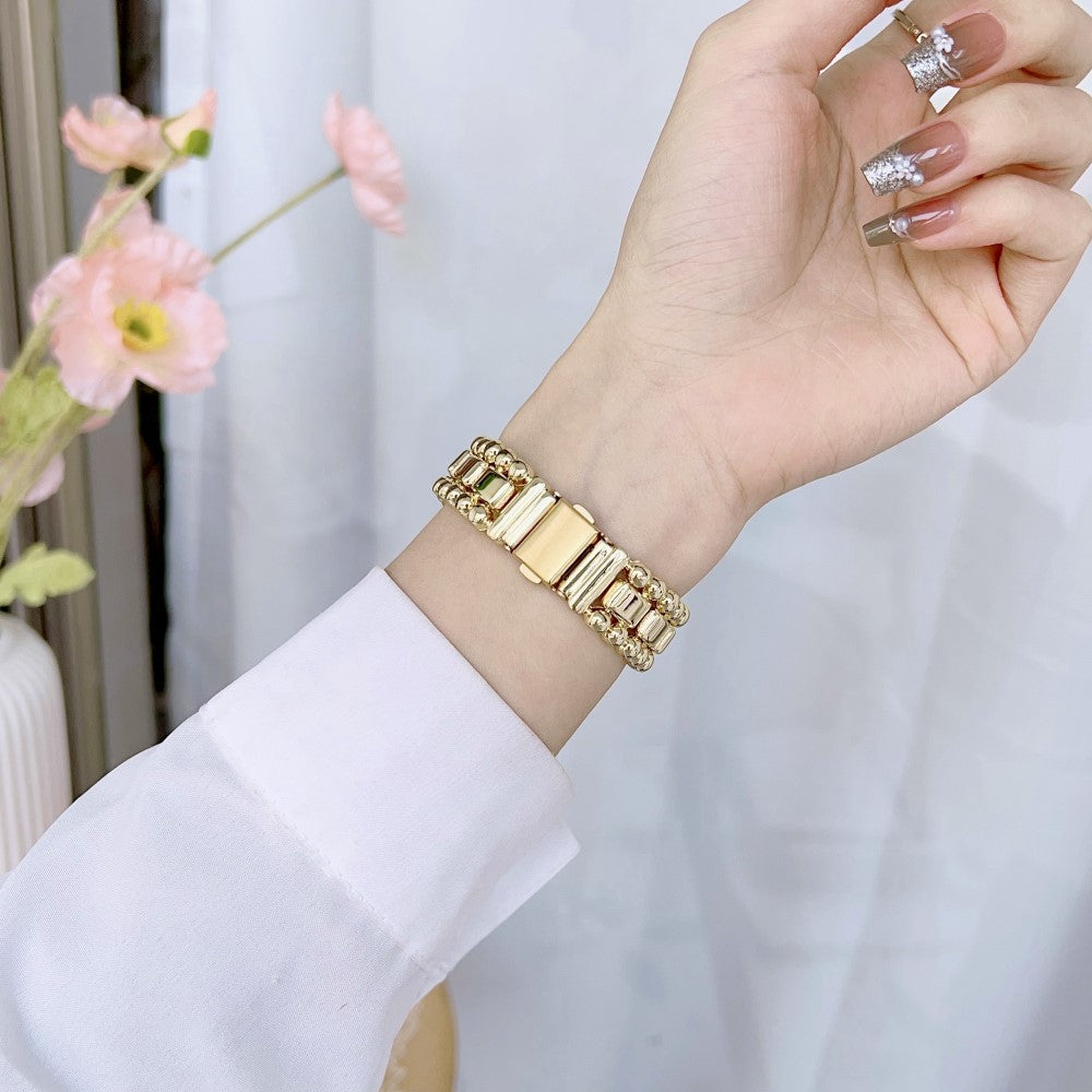 Stilfuld Metal Universal Rem passer til Apple Smartwatch - Guld#serie_2