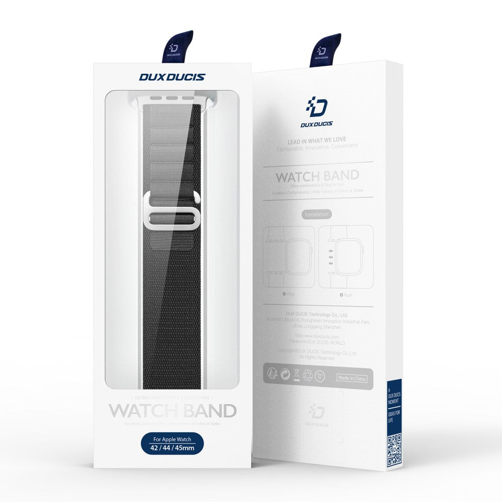 Vildt Fed Metal Og Nylon Universal Rem passer til Apple Smartwatch - Sort#serie_1