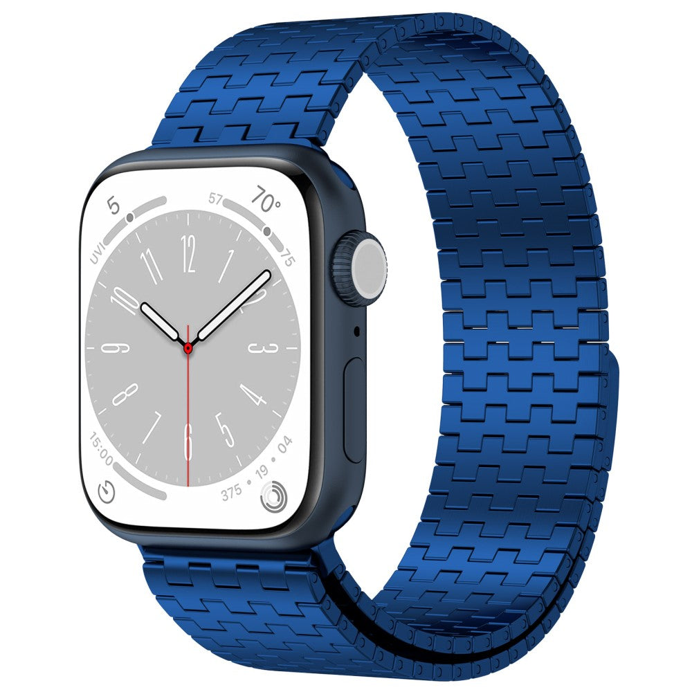 Rigtigt Elegant Metal Universal Rem passer til Apple Smartwatch - Blå#serie_3