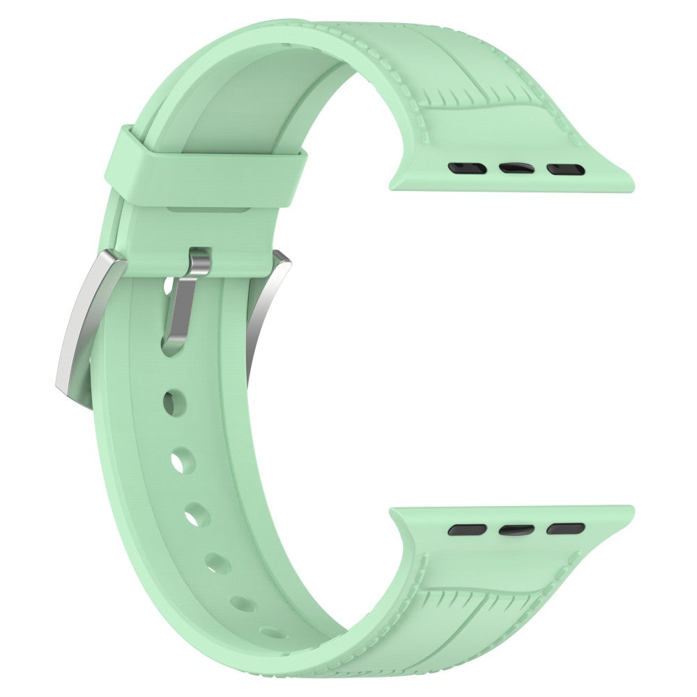 Meget Smuk Metal Og Silikone Universal Rem passer til Apple Smartwatch - Grøn#serie_2