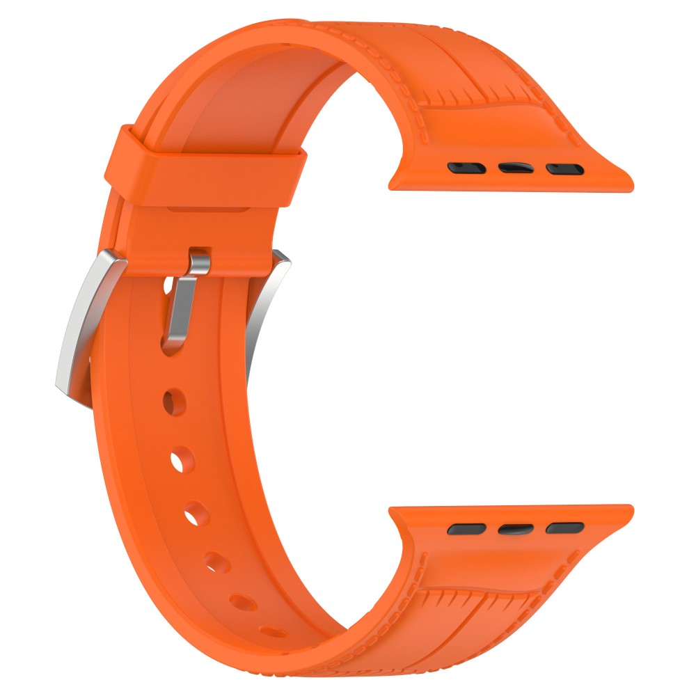 Meget Smuk Metal Og Silikone Universal Rem passer til Apple Smartwatch - Orange#serie_8