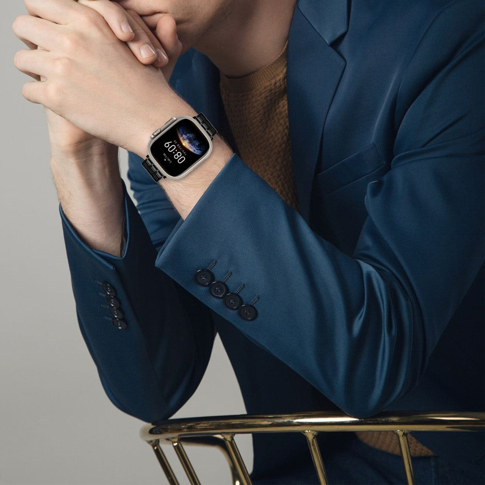 Mega Nydelig Metal Universal Rem passer til Apple Smartwatch - Sort#serie_298