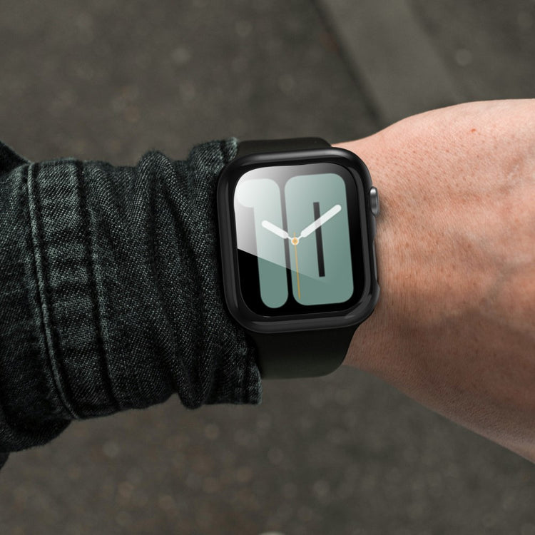 Mega Flot Universal Apple Cover med Skærmbeskytter i Plastik og Hærdet Glas - Sort#serie_1