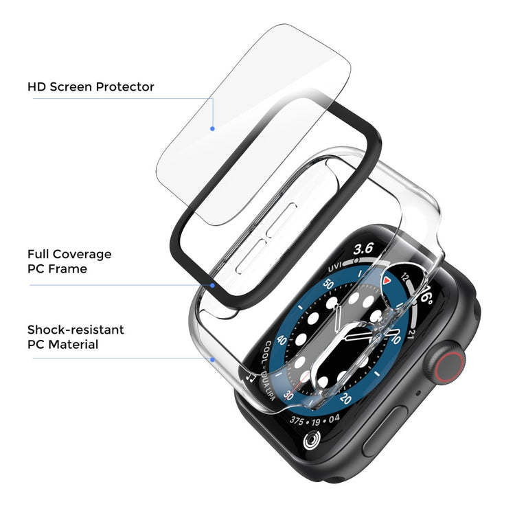 Mega Flot Universal Apple Cover med Skærmbeskytter i Plastik og Hærdet Glas - Gennemsigtig#serie_2