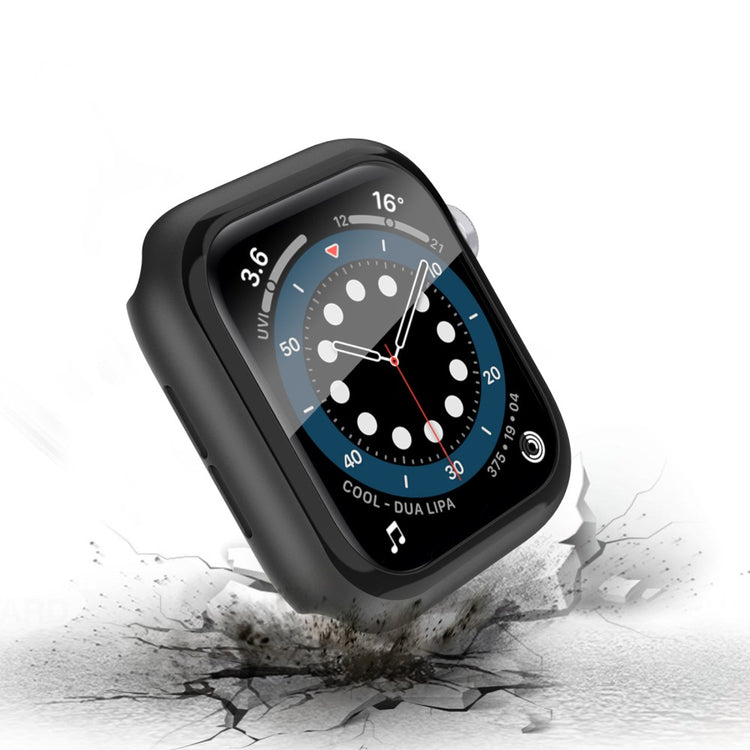 Mega Flot Universal Apple Cover med Skærmbeskytter i Plastik og Hærdet Glas - Sort#serie_3