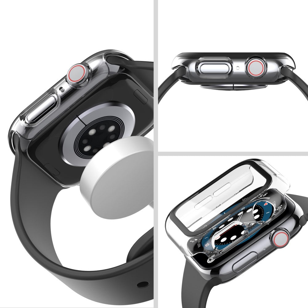 Mega Flot Universal Apple Cover med Skærmbeskytter i Plastik og Hærdet Glas - Gennemsigtig#serie_8