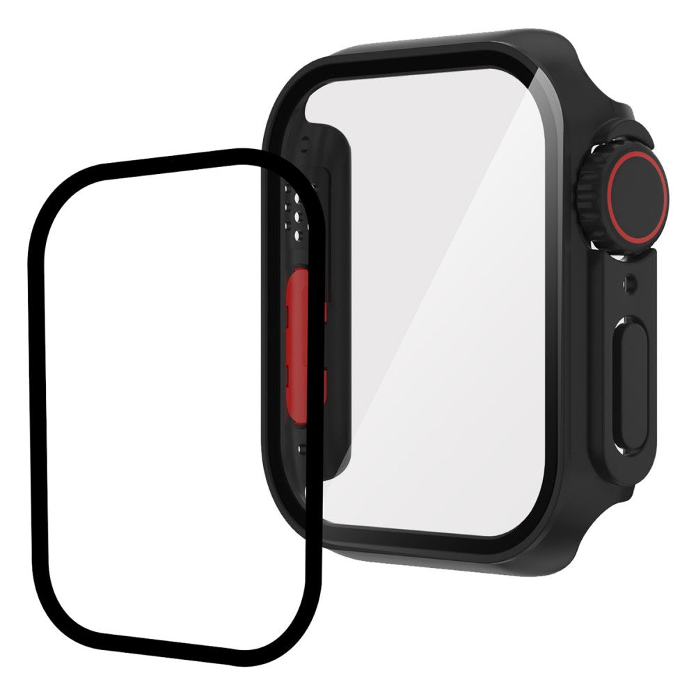 Godt Apple Watch Series 8 (45mm) / Apple Watch Series 7 45mm Cover med Skรฆrmbeskytter i  - Sort#serie_1