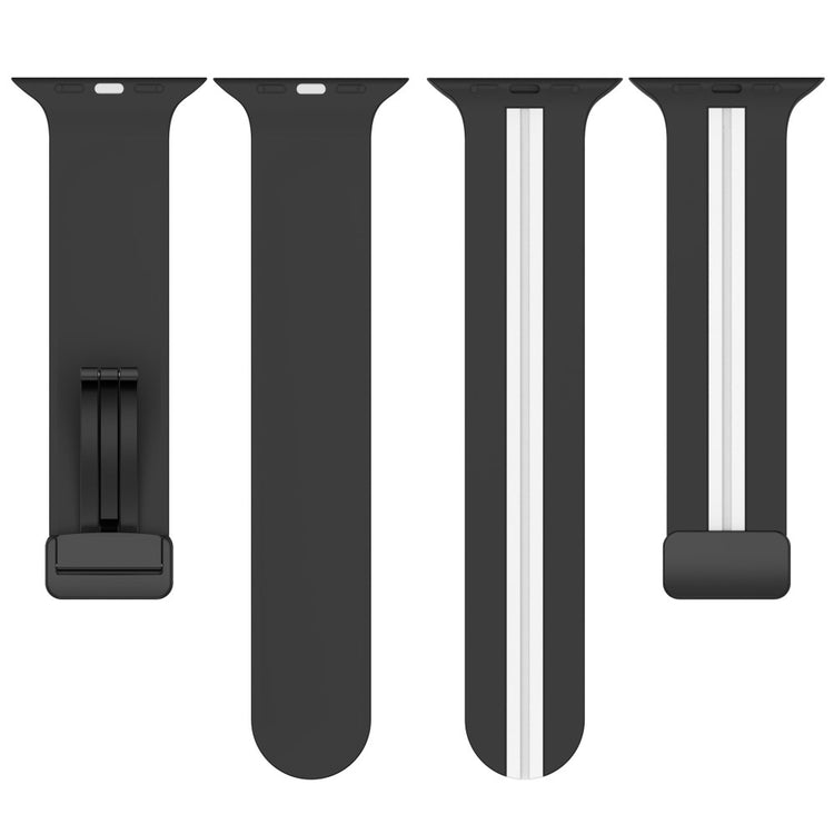 Helt Vildt Godt Silikone Universal Rem passer til Apple Smartwatch - Sort#serie_1