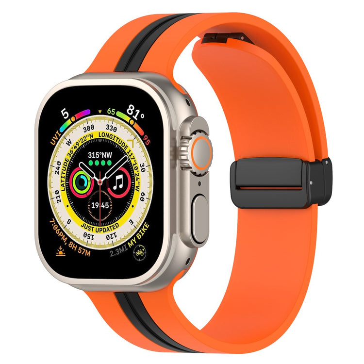 Helt Vildt Godt Silikone Universal Rem passer til Apple Smartwatch - Orange#serie_4