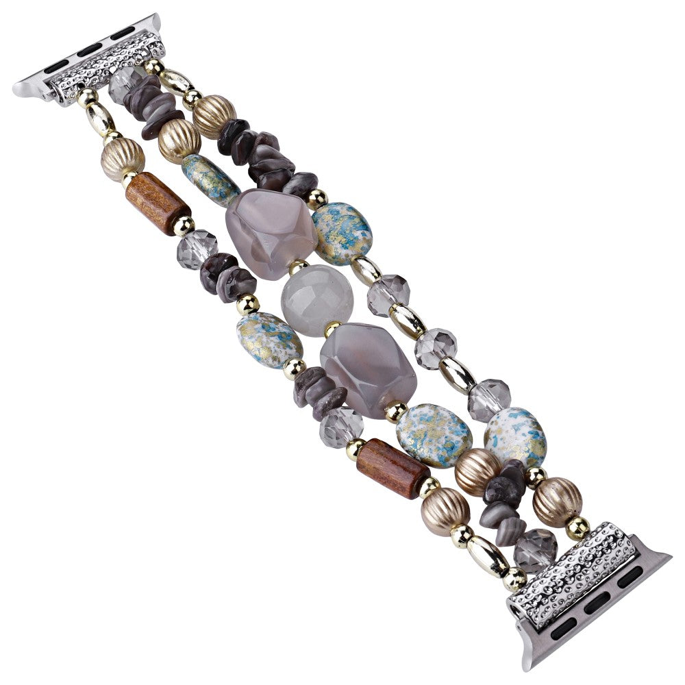 Helt Vildt Flot Plastik Universal Rem passer til Apple Smartwatch - Sølv#serie_6