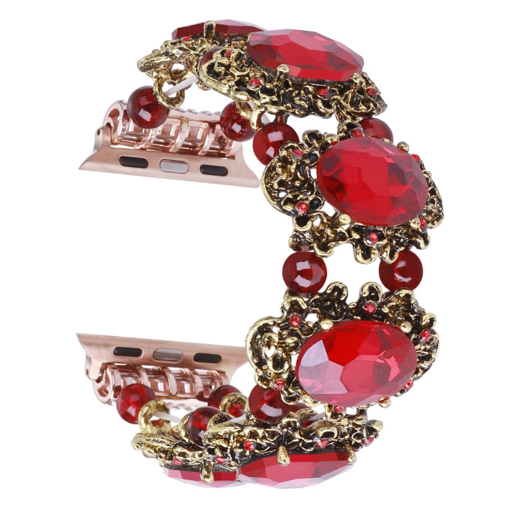 Nydelig Plastik Og Rhinsten Universal Rem passer til Apple Smartwatch - Rรธd#serie_1