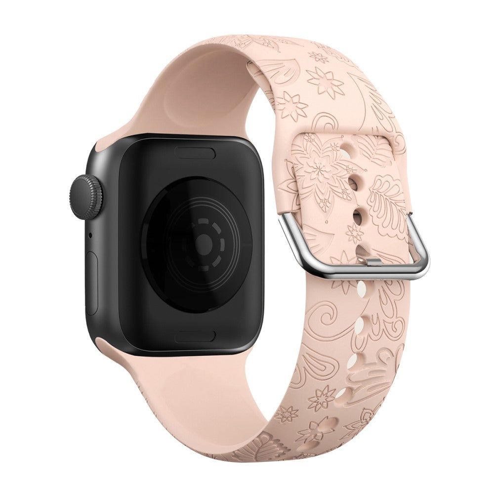 Helt Vildt Pรฆnt Silikone Universal Rem passer til Apple Smartwatch - Pink#serie_1