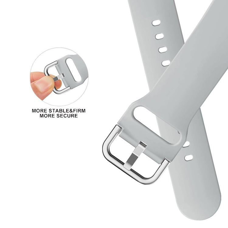 Flot Silikone Universal Rem passer til Apple Smartwatch - Sølv#serie_8